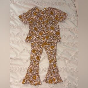 Jessica Simpson Floral Bell Bottom Set 24M